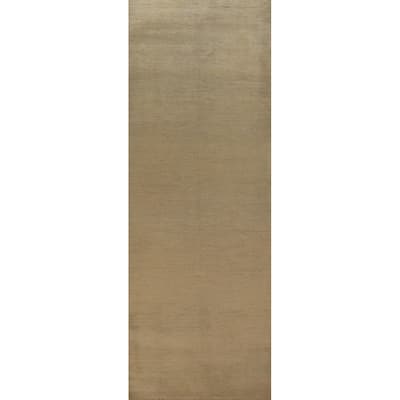Green Gabbeh Oriental Runner Rug Hand-Knotted Hallway Wool Carpet - 2'8" x 10'9"