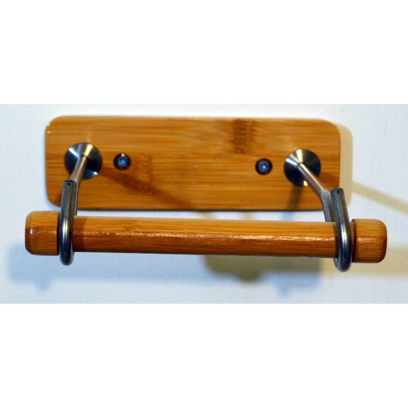 Toilet Paper Holder w. stainless steel - beige - 6.25