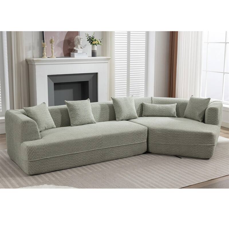 Upholstered Living Room Sectional Sofa, Modern Minimalist Style Couch