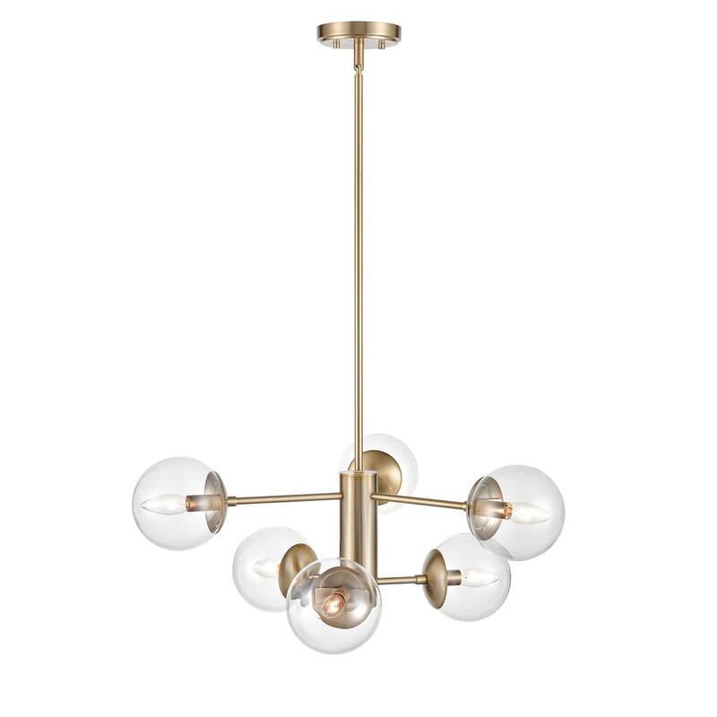 Millennium Lighting Avell 6 Light Chandelier in Modern Gold