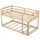 preview thumbnail 3 of 38, Costway Twin over Twin Low Bunk Bed with Guardrails Integrated Ladder - See Details