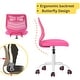 preview thumbnail 35 of 36, HomyLin Plastic Mesh Adjustable Armless Desk Chair with Rolling Wheels Kids Teen