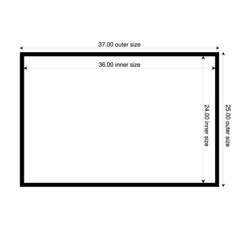 Amanti Art Black Gallery Deep Framed Dry Erase Magnetic Board - 37 x 25 in