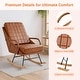 preview thumbnail 10 of 14, Javlergo Nursery Rocking Chair Upholstered Modern Rocking chair with Wingback & Armrest Tall Back Accent Glider Rocker Chairs
