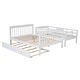 preview thumbnail 13 of 18, Multifunctional Design Wood Bunk Bed with Maximized storage space, Ladder, Surdy Construction, White