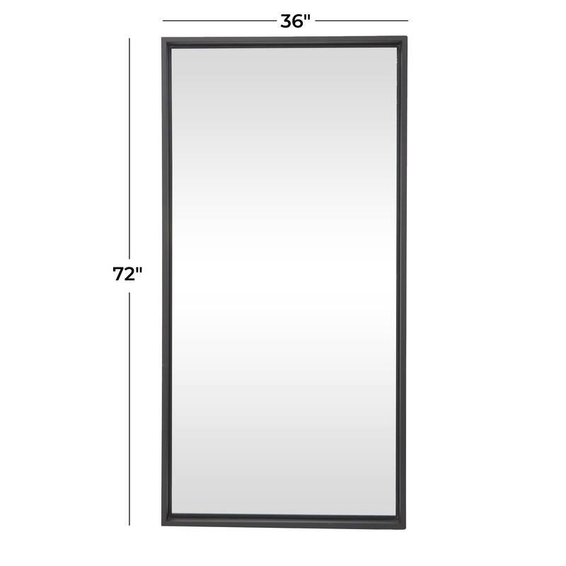 Black Metal Modern Wall Mirror