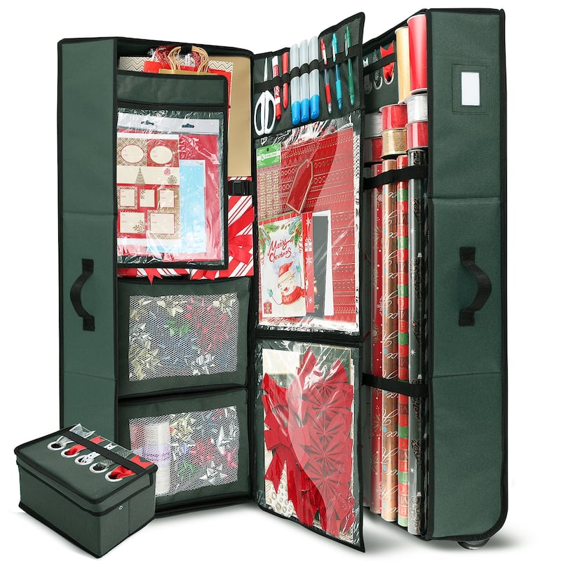 Empyrean Wrapping Paper Storage Container - XL Large - Green/Medium