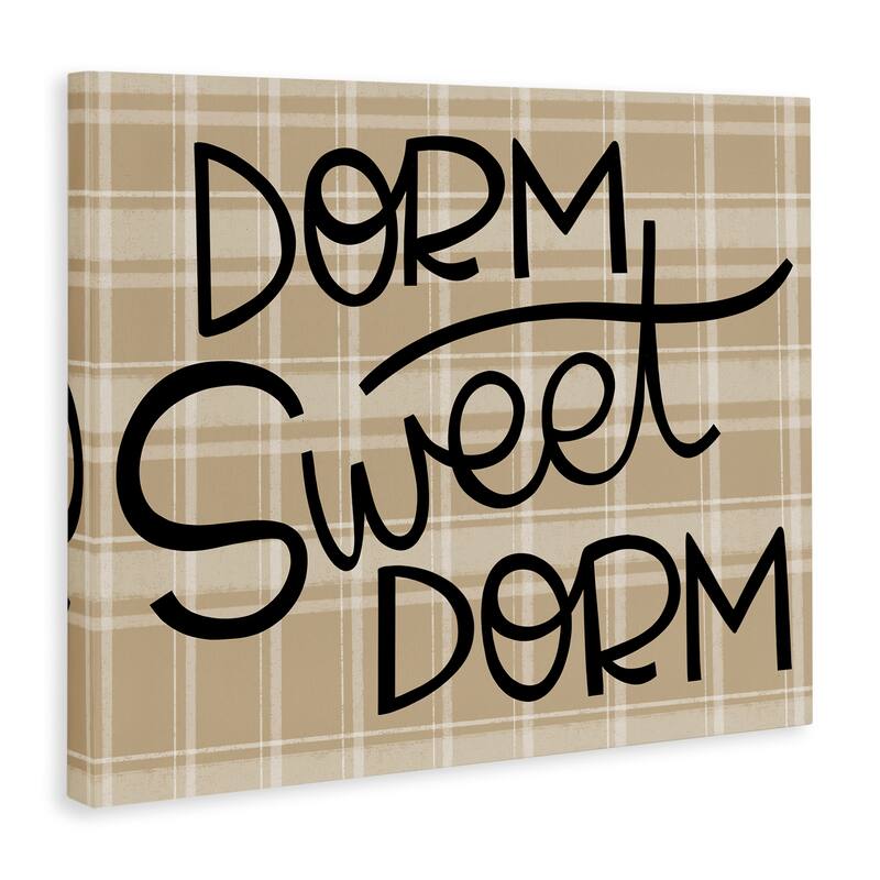 Stupell Sweet Dorm on Plaid Canvas Wall Art Design By Mandy Ford Art + Illustration