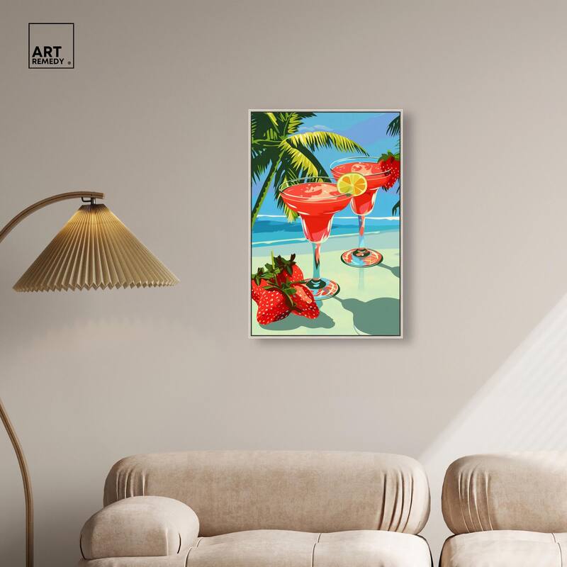 Strawberry Daiquri Breeze Canvas by Art Remedy
