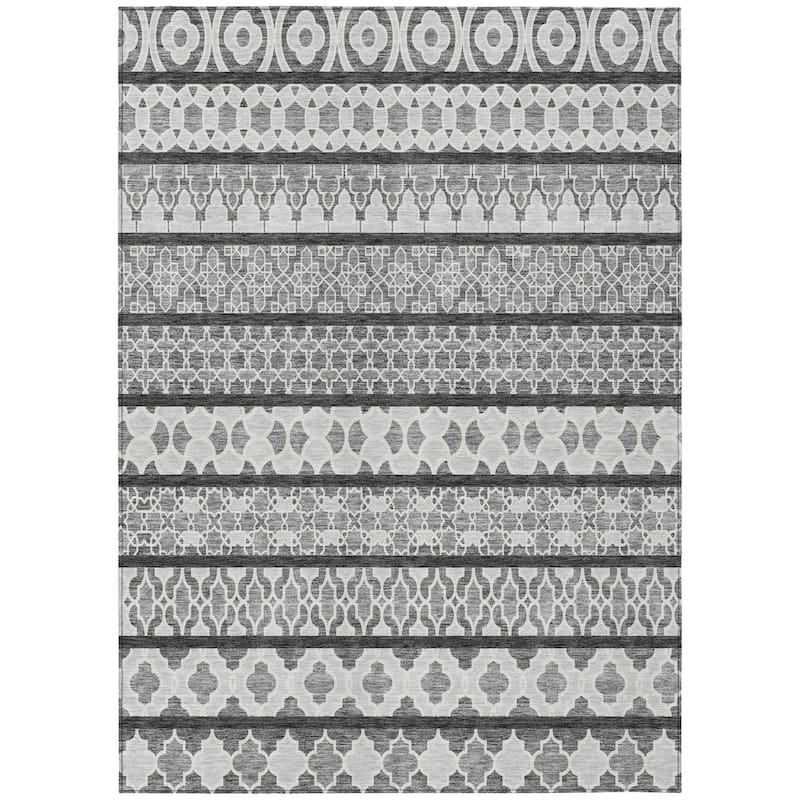 HomeRoots Quatrefoil Transitional Rectangle Outdoor Rug