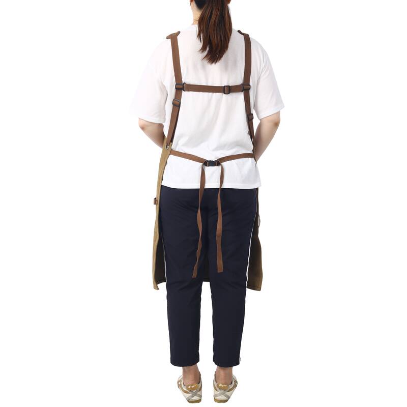 Anmytek Heavy Duty Canvas Work Apron with Pockets for Woodworking Gardening BBQ Men Women