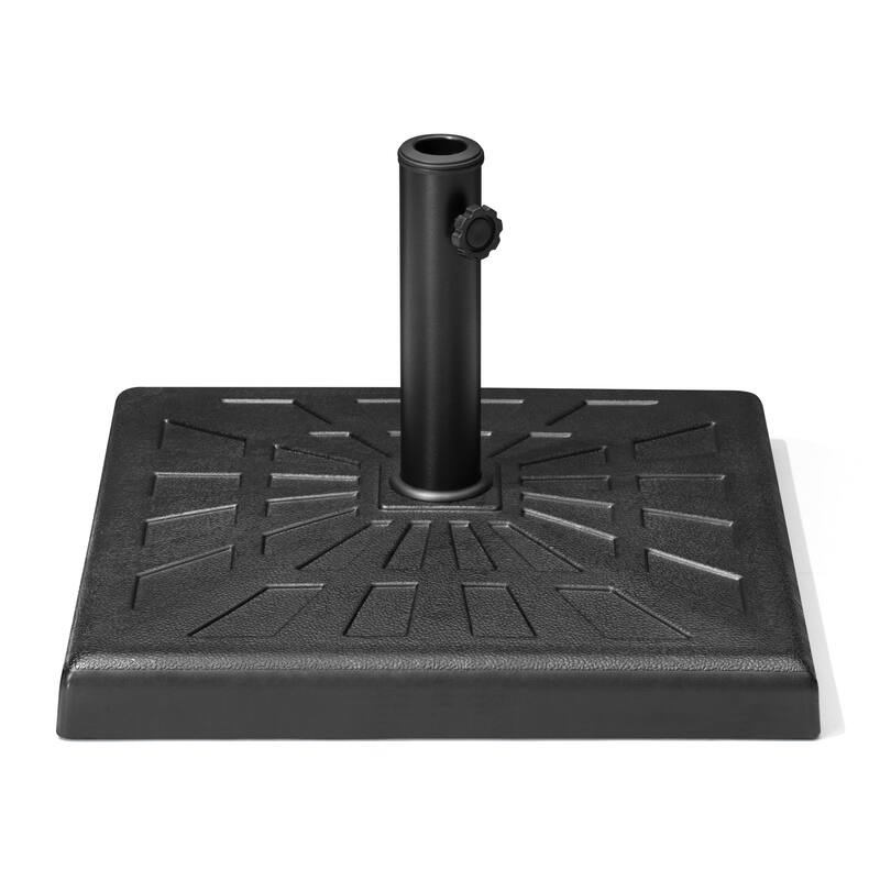 43 LBS Resin Square Base Stand for Outdoor Patio Market Table Umbrella - Black