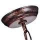 preview thumbnail 8 of 10, Antique Copper 4-Light Beaded Drum Shade Chandelier with Crystals - Antique Copper