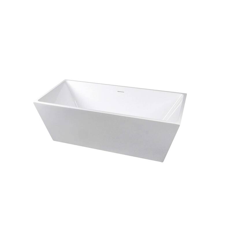 Timothy Soaking Rectangular Bathtub in Glossy White
