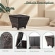 preview thumbnail 4 of 7, Patio 13 Gallons Wicker Storage Side Table