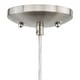 preview thumbnail 7 of 7, Milano Satin Nickel Mini Pendant Ceiling Light Amber Swirl Glass - 4.75-in W x 9.75-in H x 4.75-in D