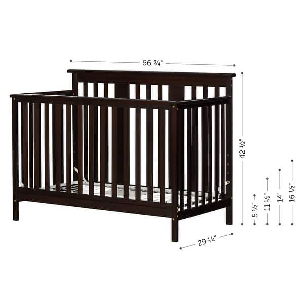 dimension image slide 0 of 2, South Shore Little Smileys Baby Crib 4 Heights with Toddler Rail