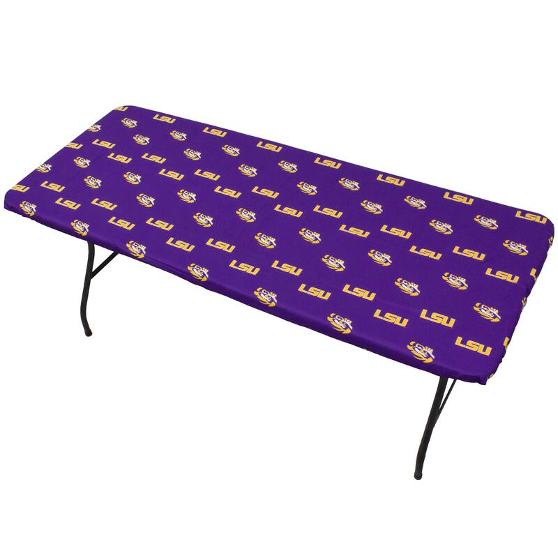LSU Tigers Tailgate Fitted Tablecloth, 33" x 33", Card Table