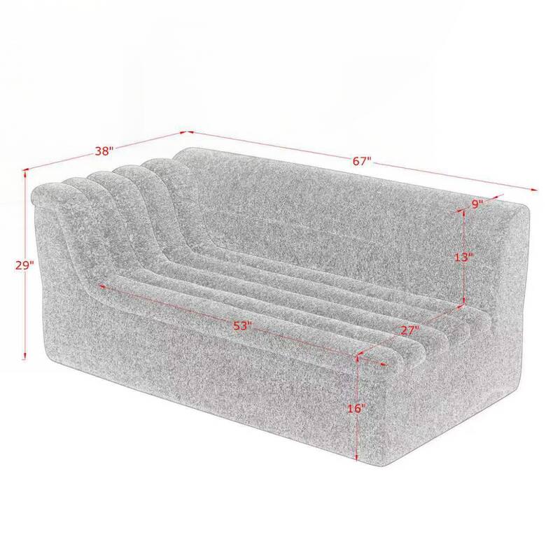 106" L-Shaped Modular Sectional Sofa with Chaise for Living Room