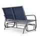NUU GARDEN 2 Seats Outdoor Mesh Glider Bench Swing Rocking Chair
