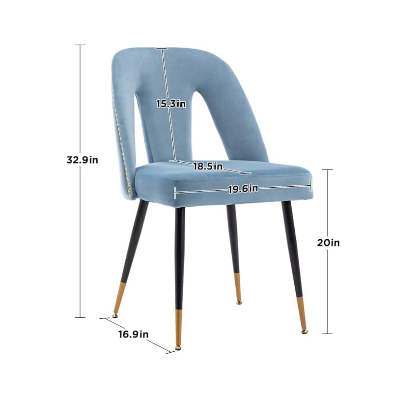 Modern Velvet Upholstered Dining Chairs Set of 6