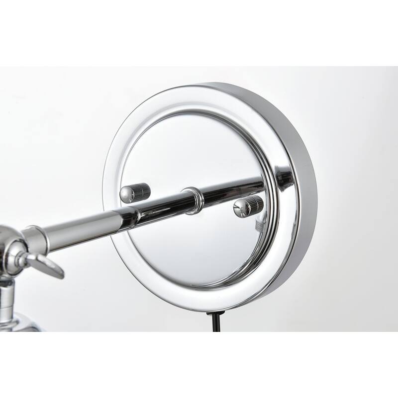 Wesex 1 Light Black and Clear Plug In Wall Sconce