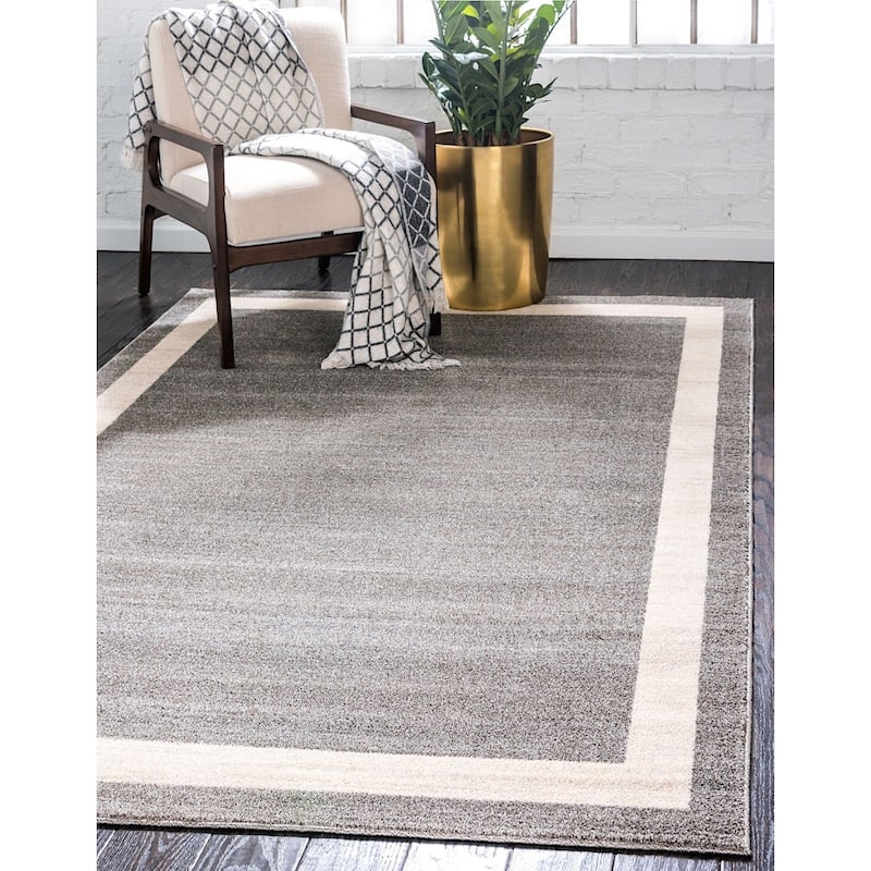 Contemporary Weby Collection Area Rug - 2'2"x3' - Gray