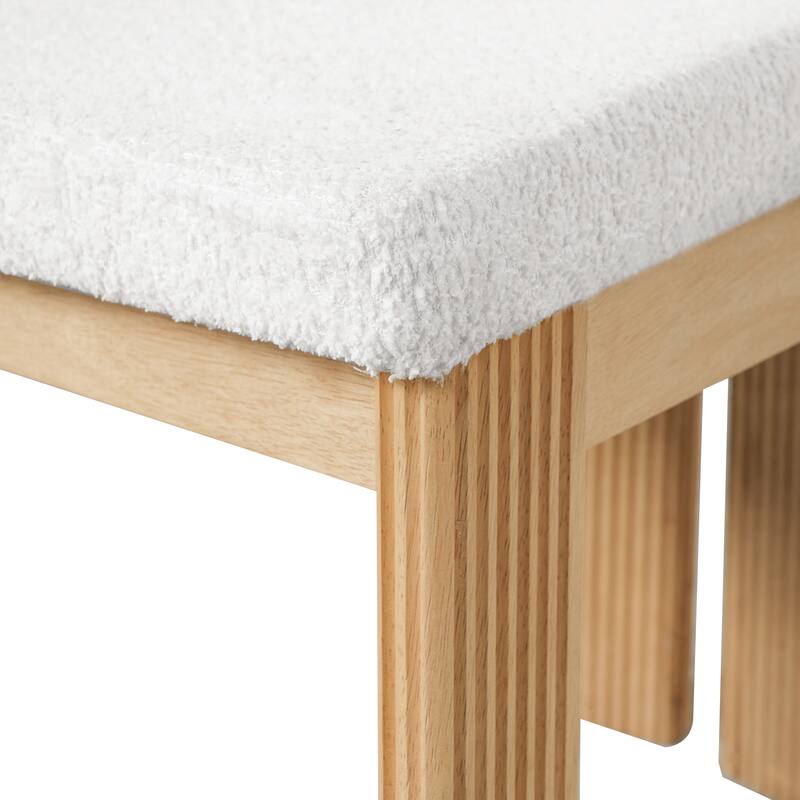 Christopher Knight Home - Modern 20.67" Boucle Upholstered Dining Chairs Set, Ergonomic Contoured Seat & Solid Wood Legs