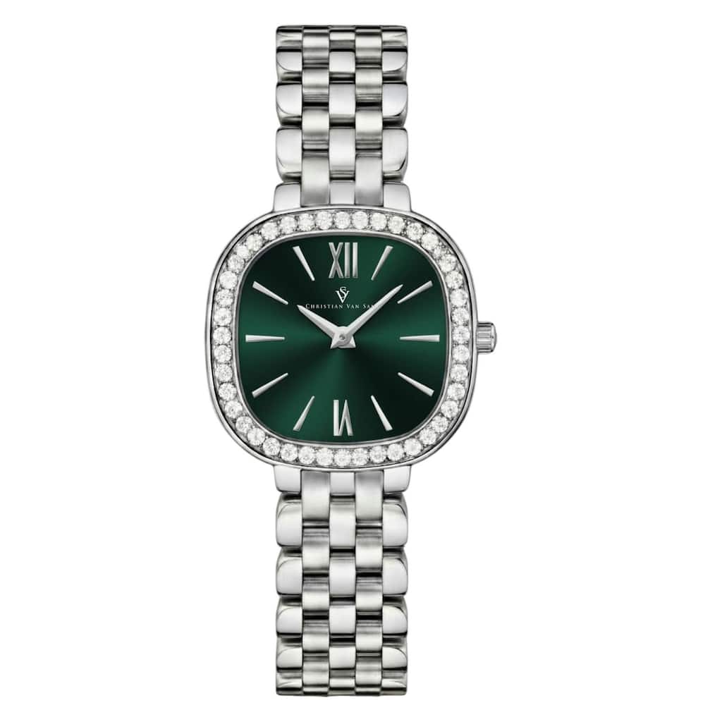 Christian Van Sant Women's Rivoli Green Dial Watch - CV1261 - One Size