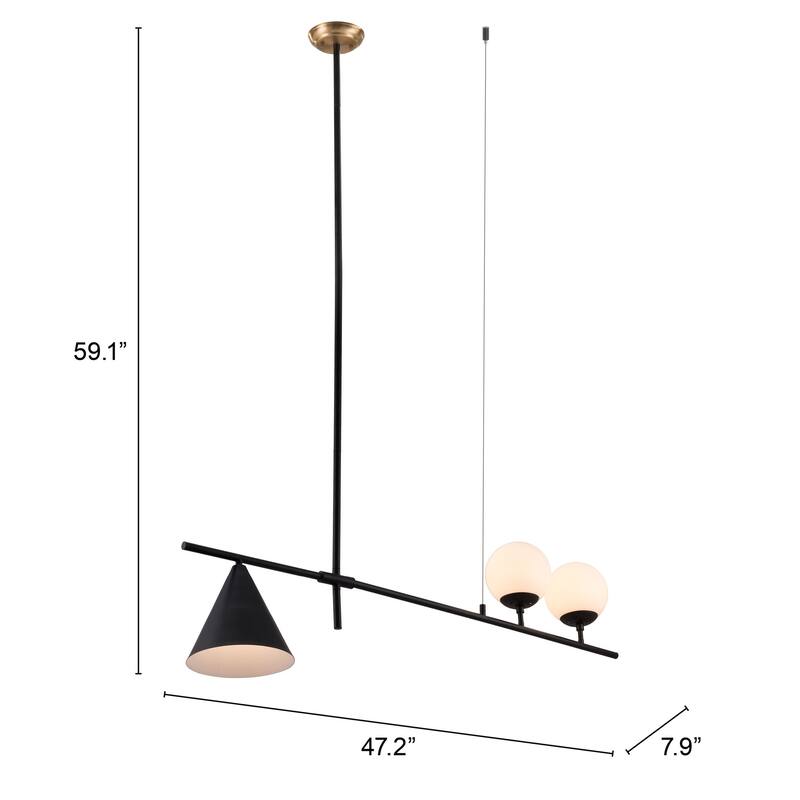 Azimuth Ceiling Lamp Black