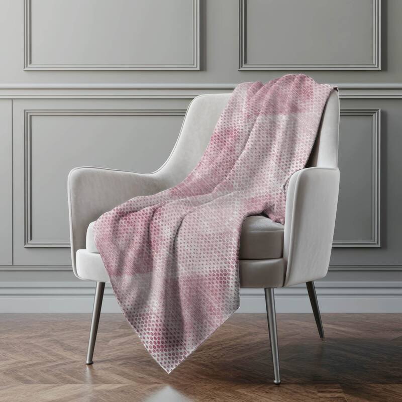 Premium Machine Washable Modern Diamonds Sherpa Throw Blanket - Merlot - 4'2" x 5'10"
