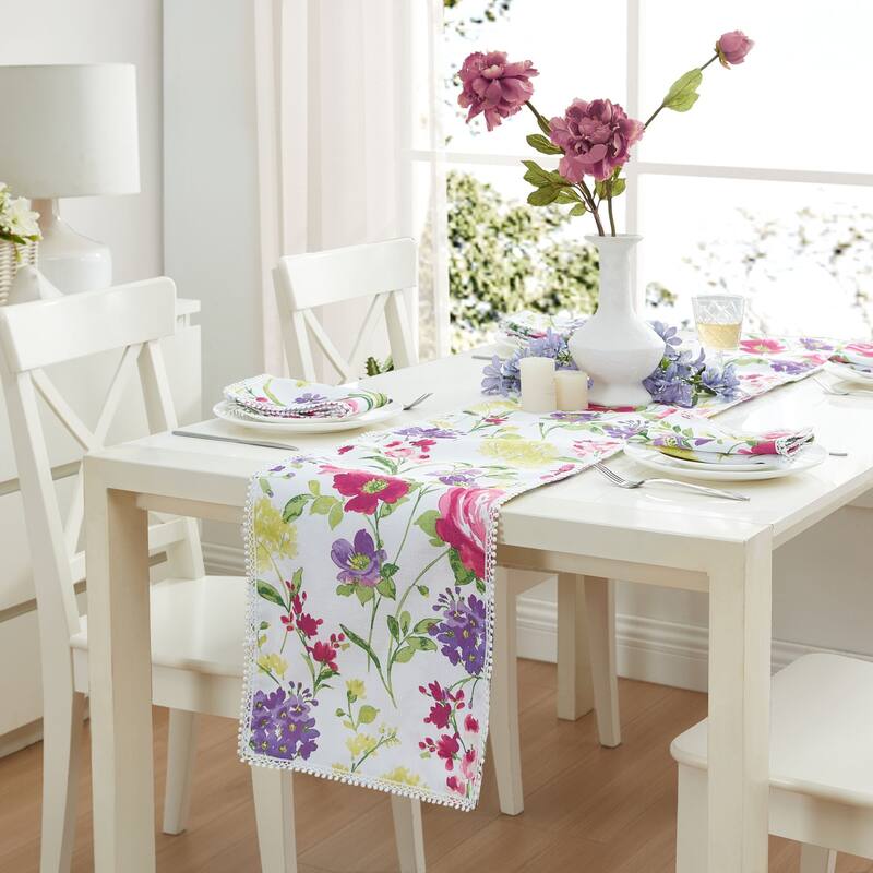 Sophia Pom Pom Table Runner - 13x70 - 13x70