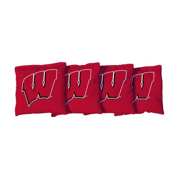 slide 2 of 3, Wisconsin Badgers Red Cornhole Bags All-Weather Resin Filled
