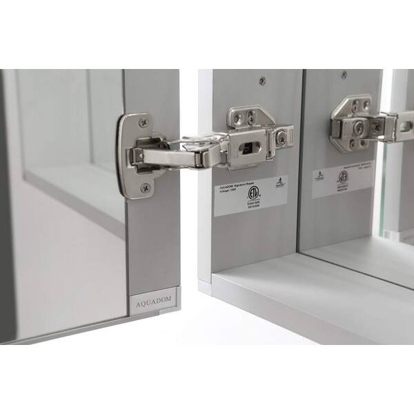 AQUADOM Signature Royale, 40"x30"x5", Bathroom Led Lighted Medicine Cabinet, Defogger, Integrated LED 3X Magnifying Mirror