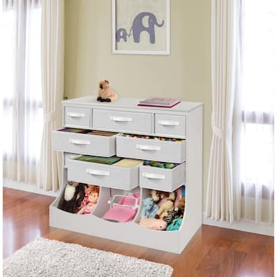 Storage Station with Eight Baskets and Three Bins