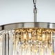 preview thumbnail 4 of 6, 6-Lights Modern 3-Tier Round Fringe Crystal Chandelier - W 20"