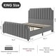 preview thumbnail 29 of 28, Platform Bed Frame with 50.2" Headboard, Velvet Upholstered Bed Frame