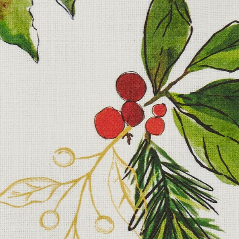 Split P Christmas Camellia Dishtowel Set of 2 - 18" X 26"