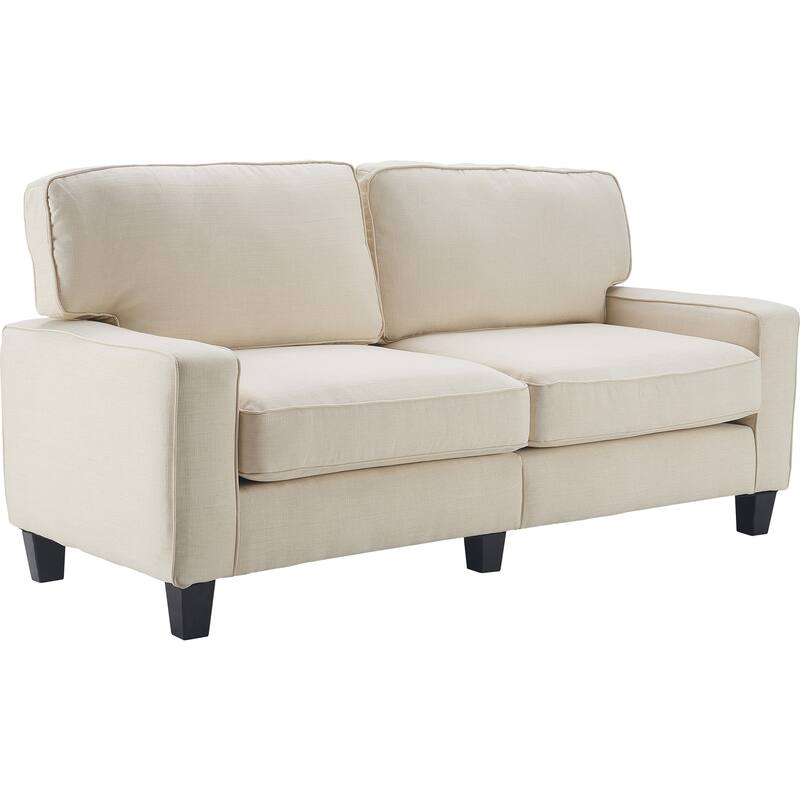 Serta Palisades Upholstered 73" Sofas for Living Room Modern Design Couch, Straight Arms, Soft Upholstery, Tool-Free Assembly