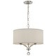 preview thumbnail 6 of 5, Mirage 3 Light Nickel Mini Chandelier - 18'' W x 19'' H