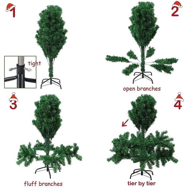 5FT Premium Spruce Artificial Christmas Tree with Metal Stand Bed