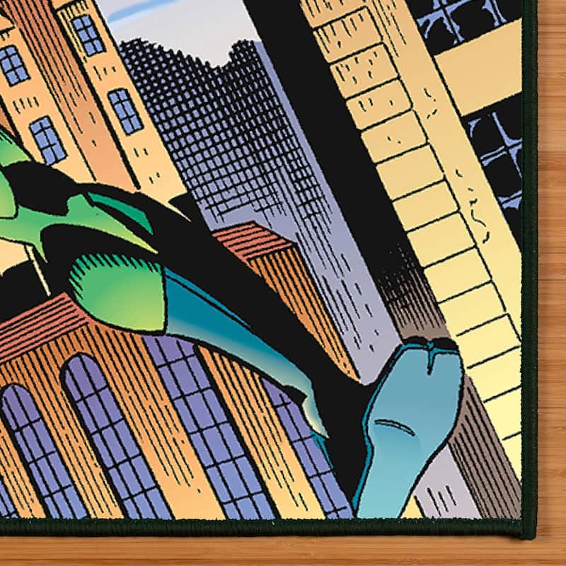Licensed DC Comics Superhero Comic Book Cover Digital Printed Youth Area Rugs