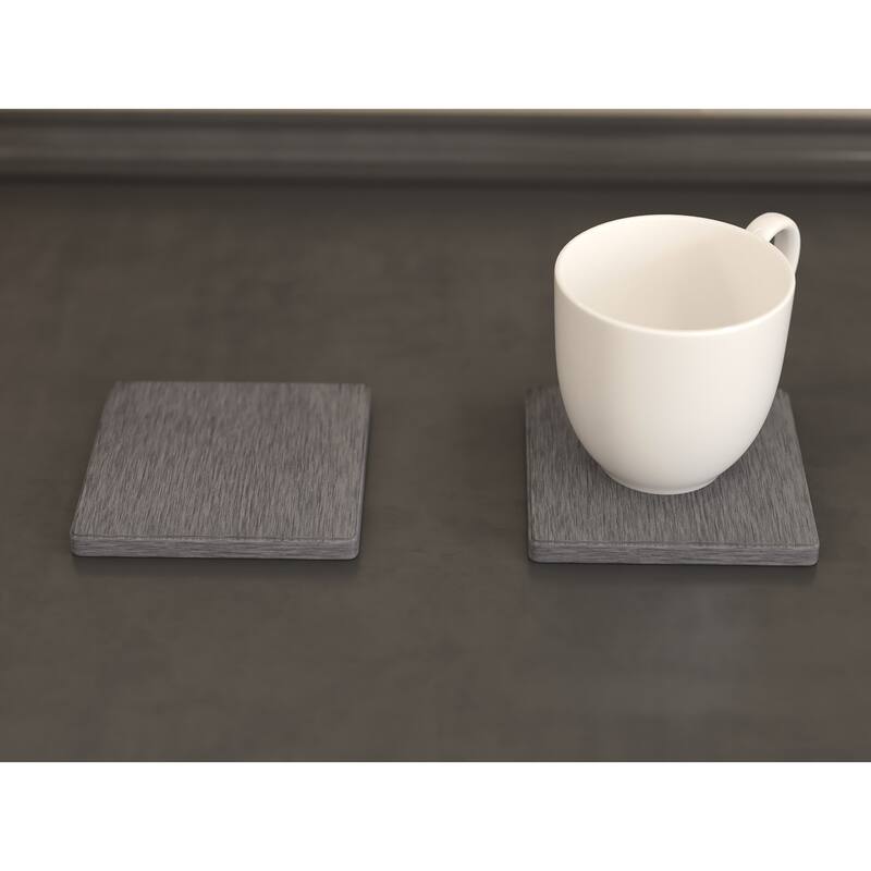 Quick Dry-Diatomite Stone Square Coaster 4 Piece Set - N/A
