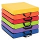 preview thumbnail 1 of 4, 16" Floor Pillow Set 6pcs Kids Rainbow Square Cushion with Handles Red, Orange, Yellow, Blue, Green, Purple