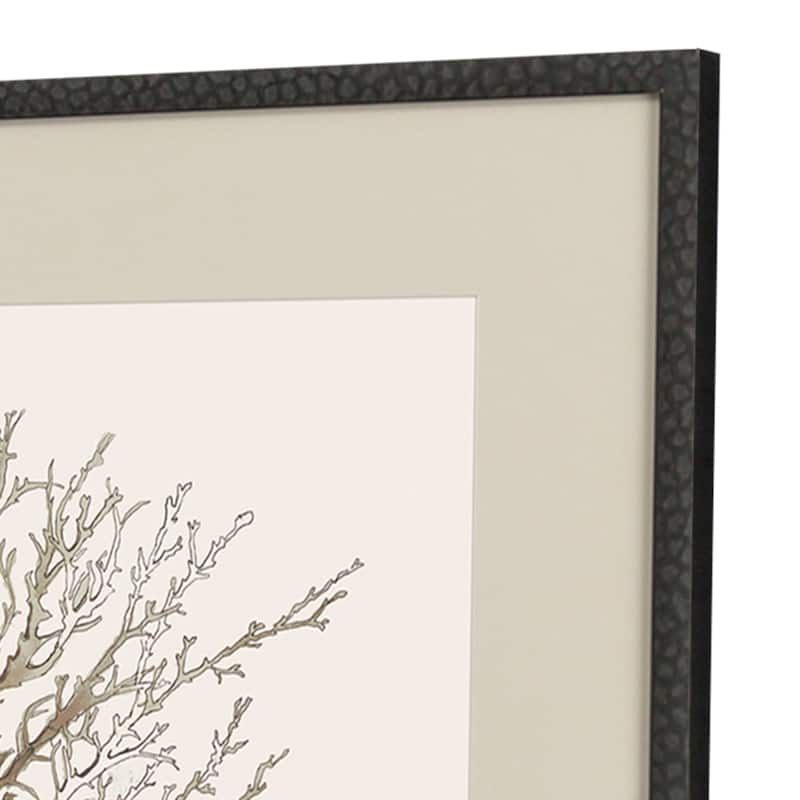 Taupe Coral S/2 Framed Art Under Glass