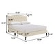 preview thumbnail 15 of 13, Beige Arched Diamond Tufted Upholstered Full Platform Bed