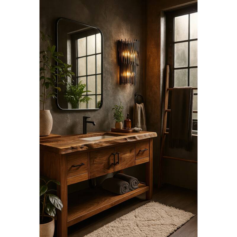 Varaluz Park Row Wall Sconce - Matte Black/French Gold - 6.25"D x 11"W x 20"H - 6.25"D x 11"W x 20"H