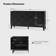 preview thumbnail 12 of 41, Silakan Mid-Century Modern 4-Door Large Storage Sideboard with Solid Wood Legs by HULALA HOME