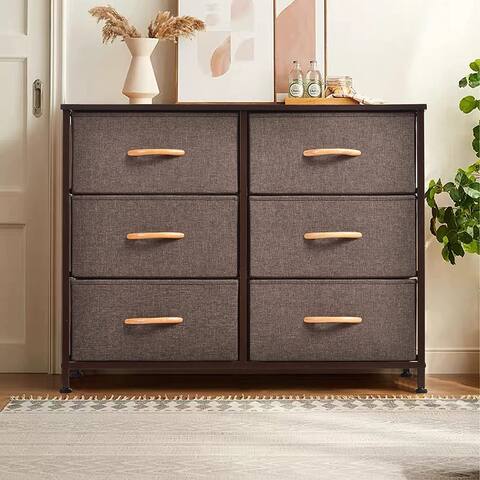 Fabric Storage Chest, Storage Tower Double Dresser with 6 or 7 Drawers
