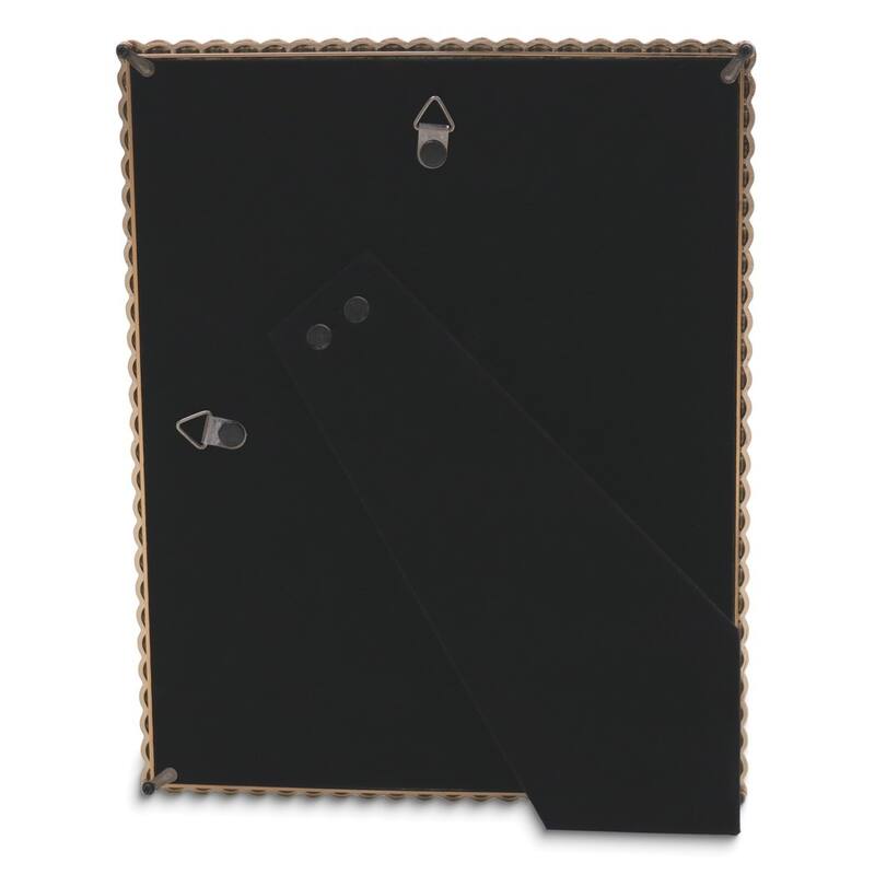 Curata Gold-Tone 8x10 Rope Metal Photo Frame with Mat For 5x7 Photo